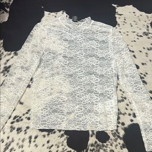 Women’s sincerely jules size small white mesh top
